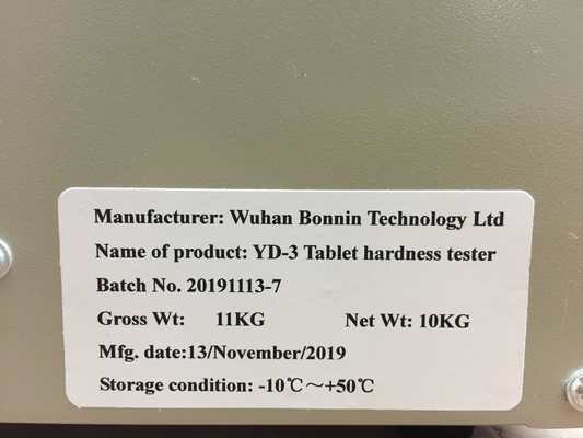 YD-2 Tablet Hardness Testing Machine Pharmaceutical 2N To 199.9N Auto Diagnose